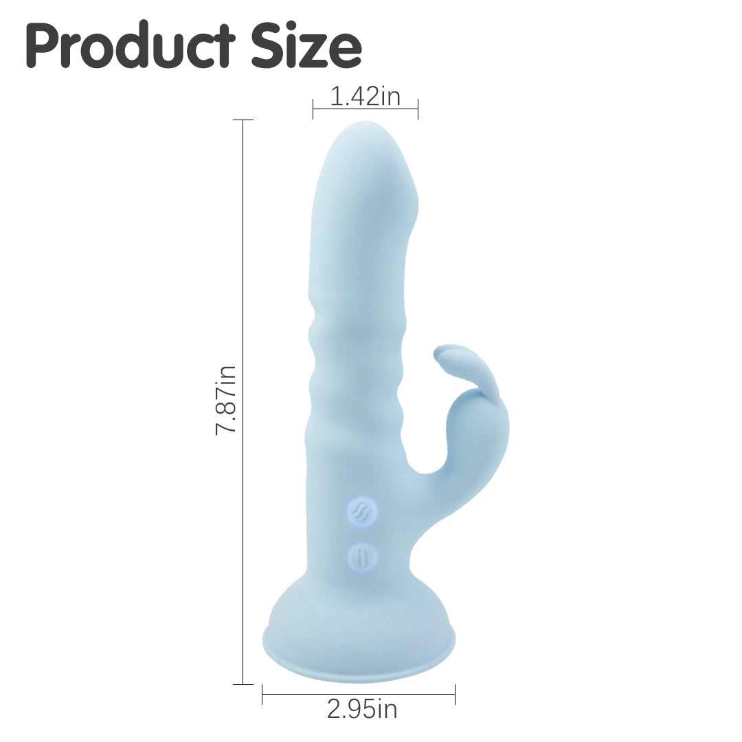 Blue Eyes Thrusting & Twisting Rabbit Dildo Vibrator