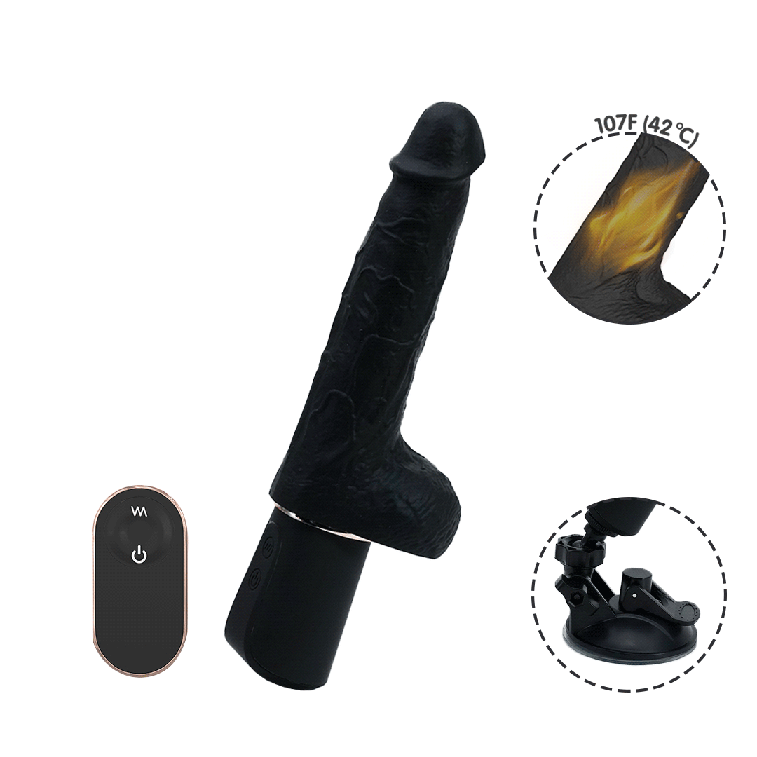 Patton-Rct Suction Cup Heating Remote Control Dildo Vibrator