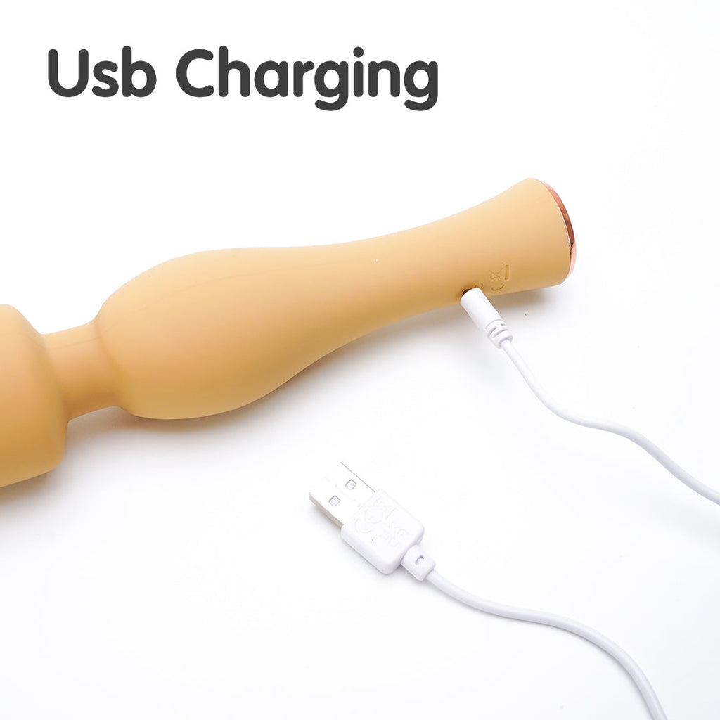 Mustard AV Rechargeable Wand Vibrator