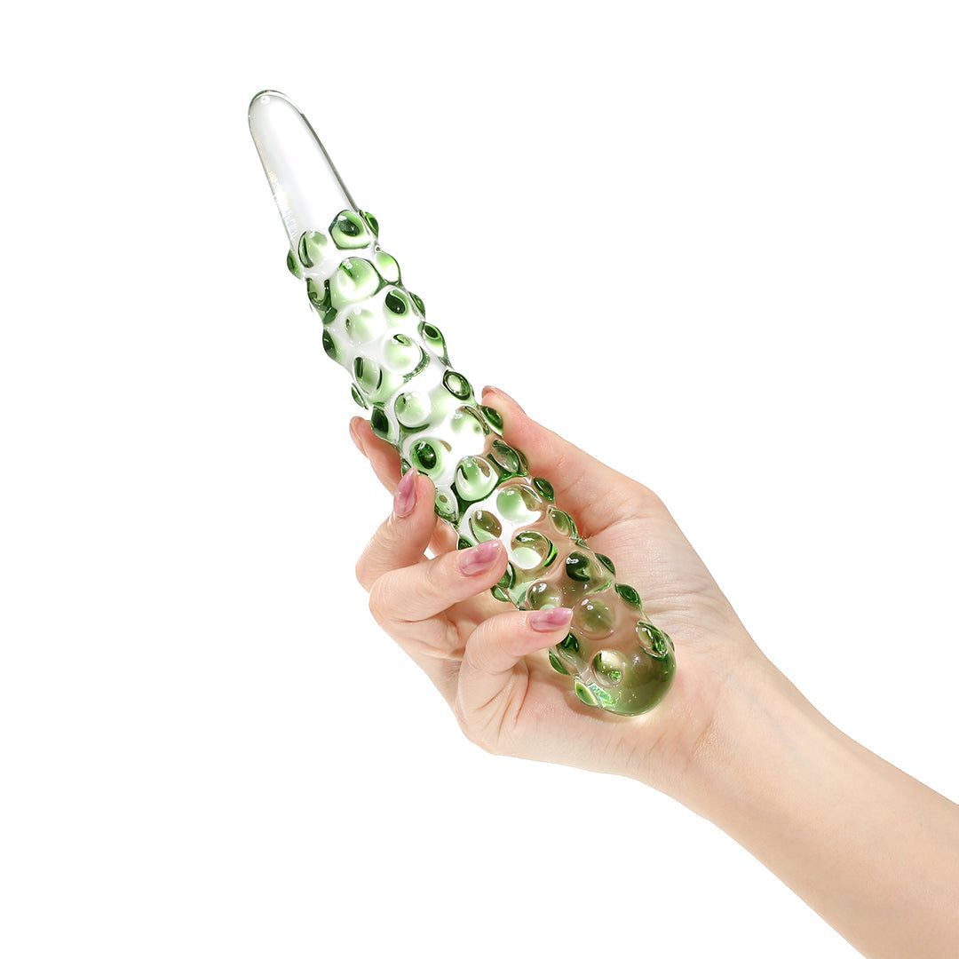 Cucumber Glass Butt Plug Dildo 8-Inch