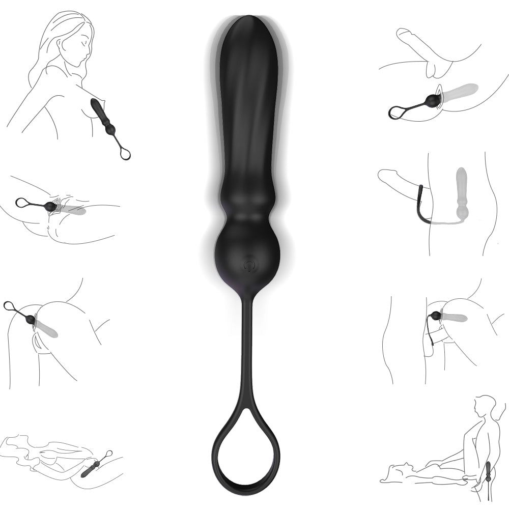 Adele Cock Ring with 9-Function Rechargeable Butt Plug