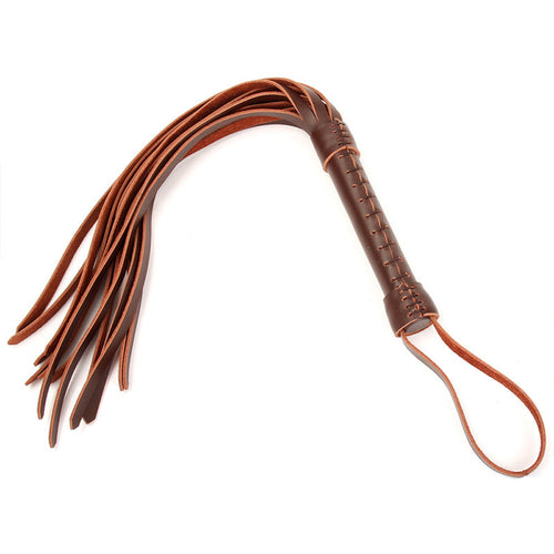 Bad Peach Brown Leather Flogger