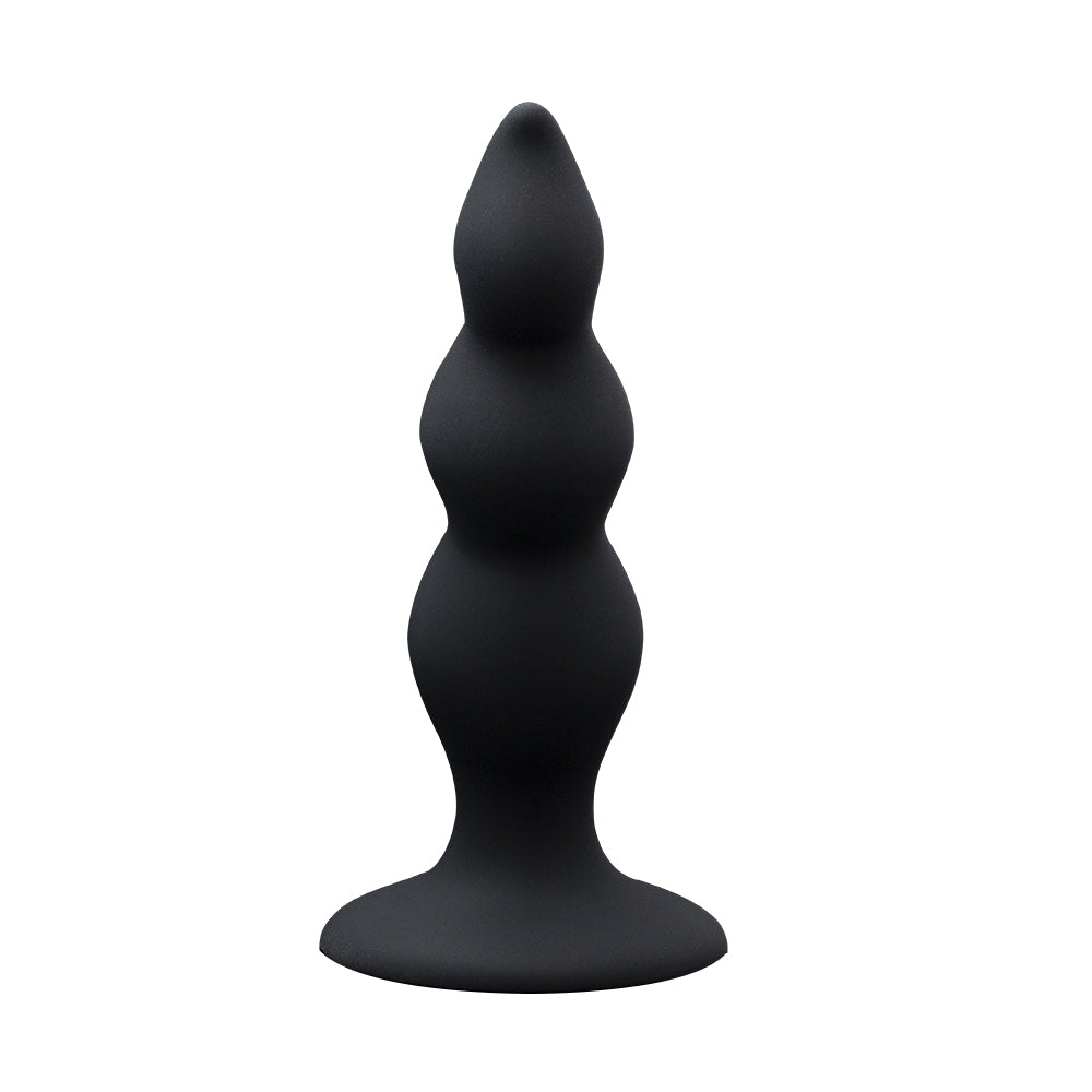 Nathan Beaded Black Anal Dildo Massager With Suction Cup Base