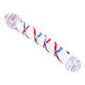 Sapphire And Ruby Spiral Glass Butt Plugs Dildo 8-Inch