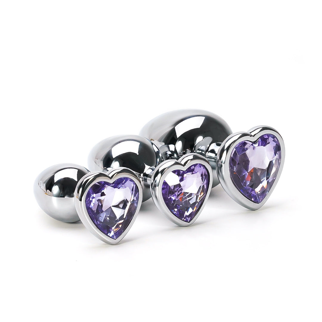 TateA Jewelled Metal Butt Plug Set (3 Piece)