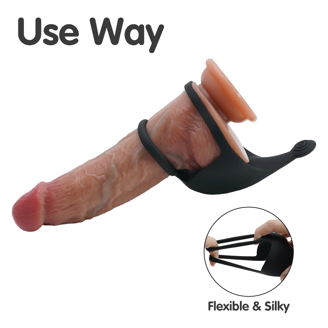 Prime Gripper Dual Cock Ring & Prostate Vibrating Massager