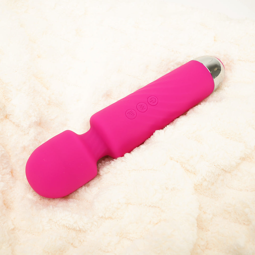 Pink Silicon Massage Wand Vibrator