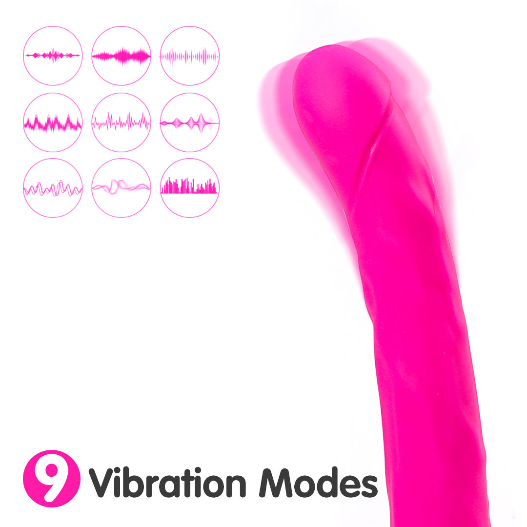 King 3 Double-Ended Vibrating Dildo 12-Inch