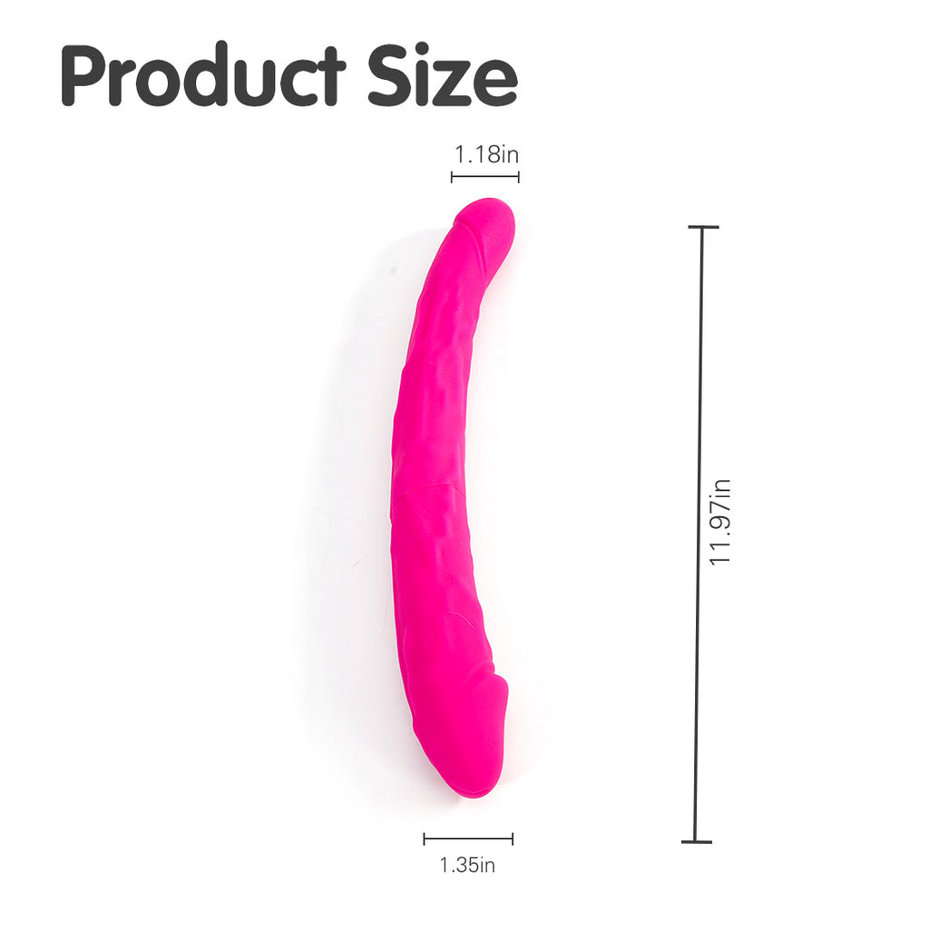 King 3 Double-Ended Vibrating Dildo 12-Inch
