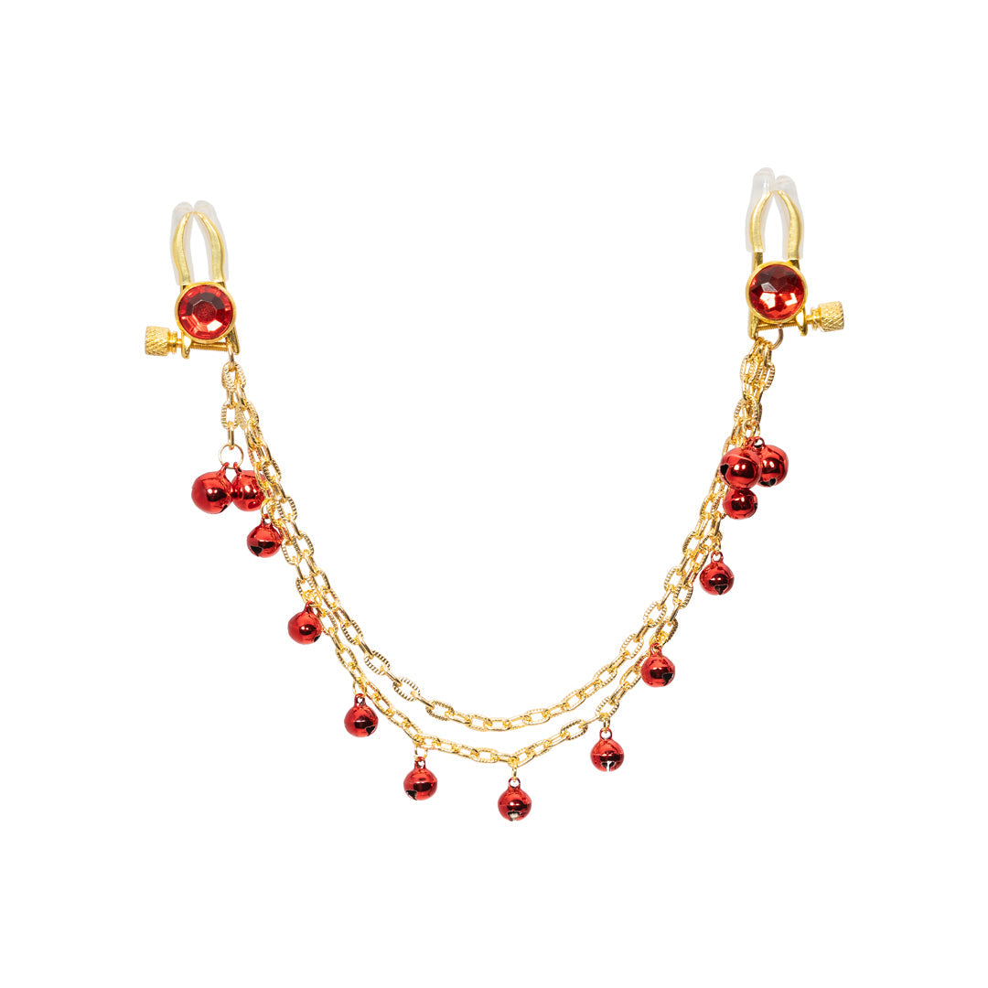 Velvet Chime Chained Nipple Clamps