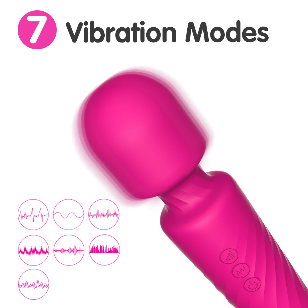 Pink Silicon Massage Wand Vibrator