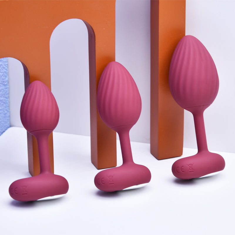 Ruby Trio Silicone Vibrating Anal Plug Kit(3 Piece)