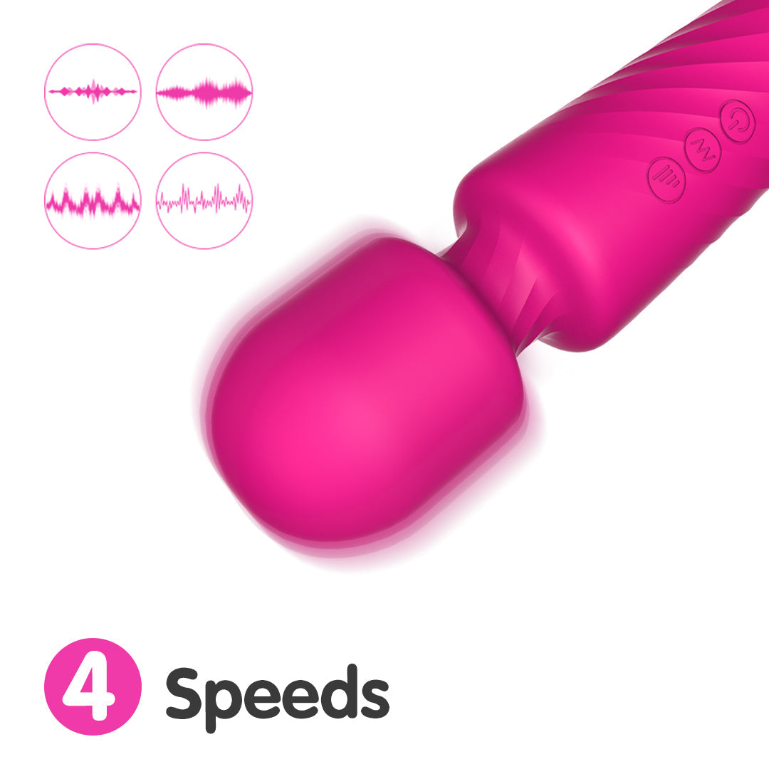 Pink Silicon Massage Wand Vibrator