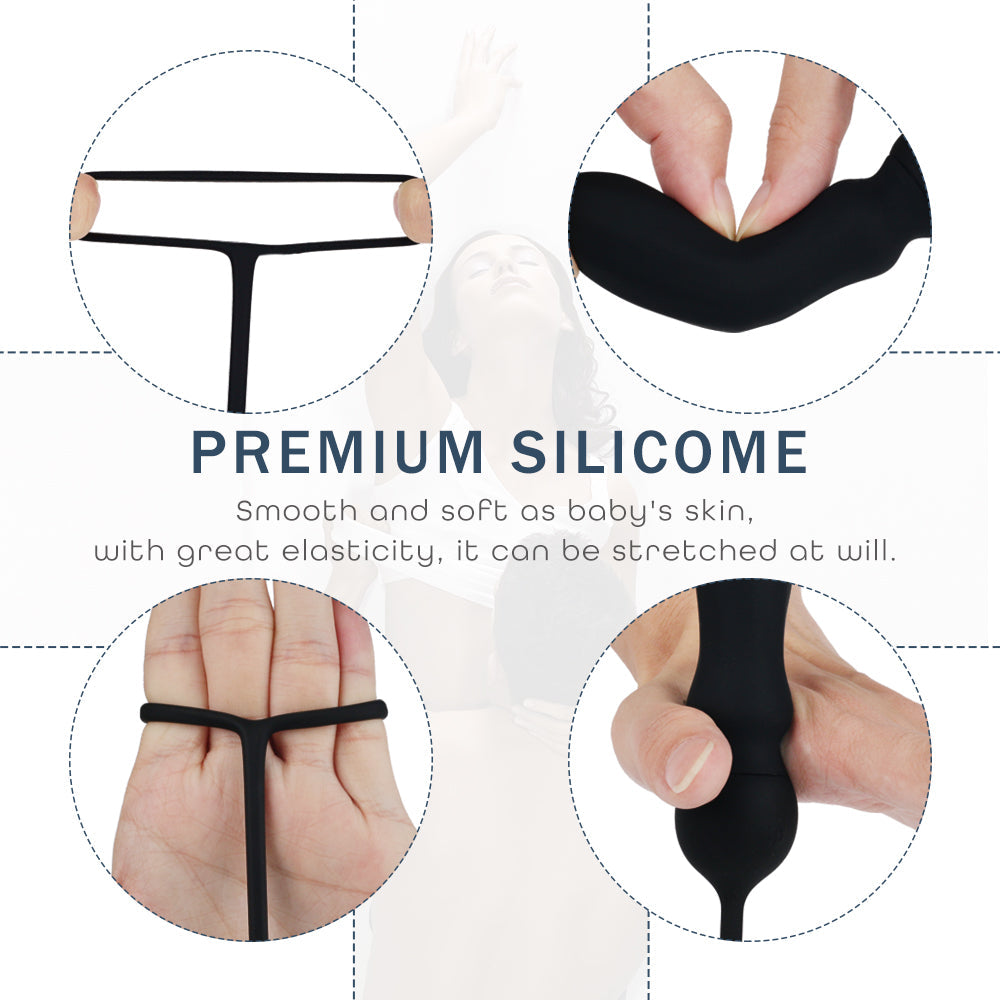 Adele Cock Ring with 9-Function Rechargeable Butt Plug