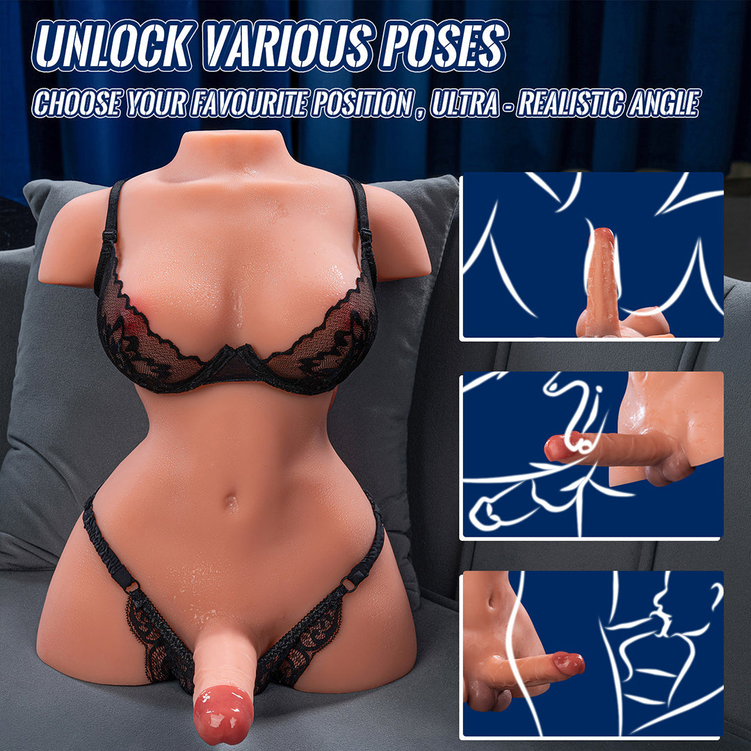 April Transsexual Real Cock And Ass Vibrating and Thrusting Masturbator 18.18 lb