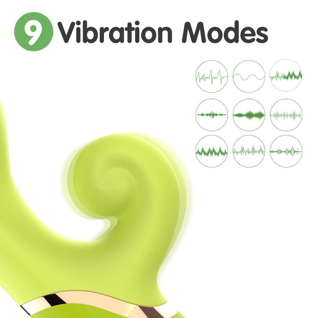Green Forest Inflatable Rechargeable G-Spot & Clitoral Rabbit Vibrator