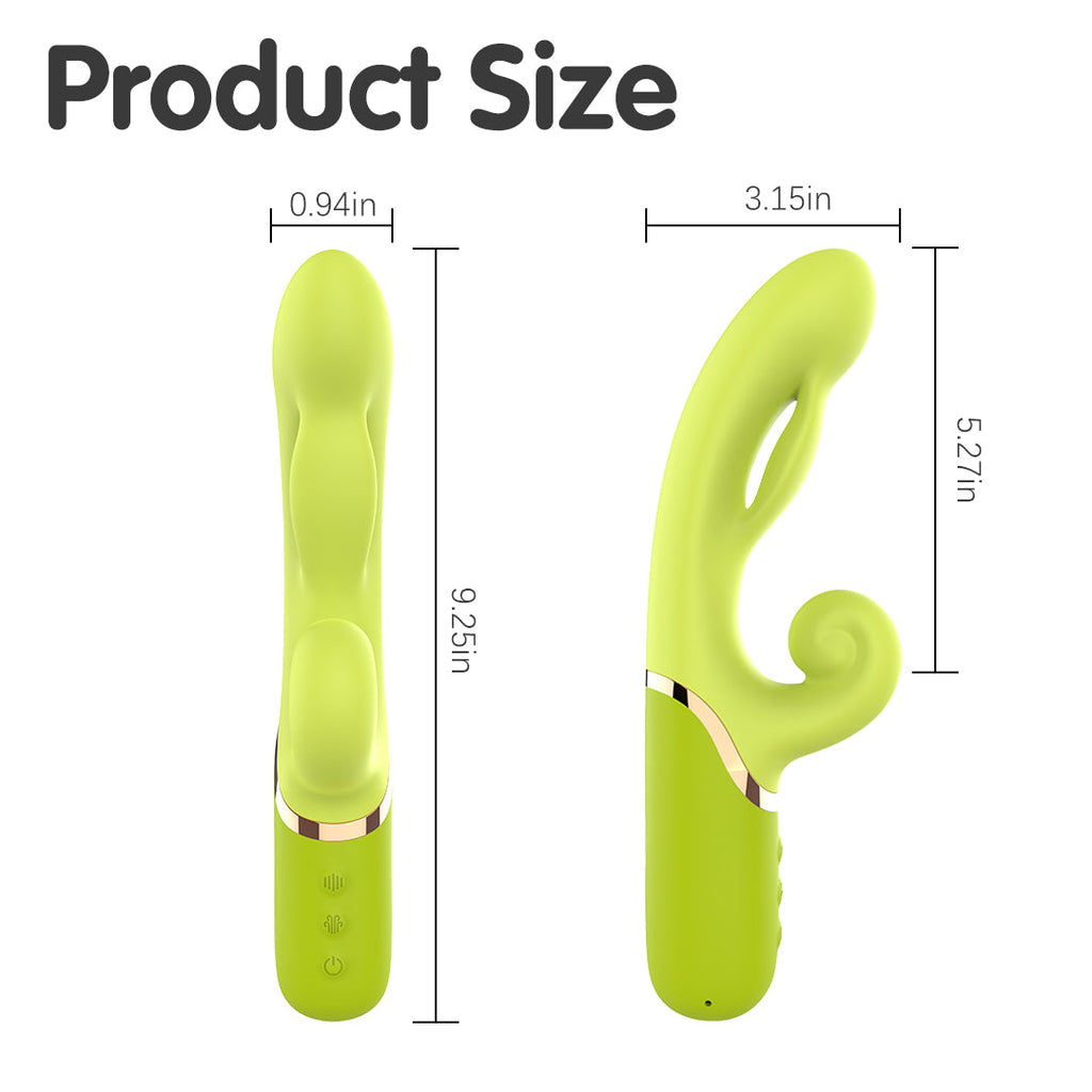 Green Forest Inflatable Rechargeable G-Spot & Clitoral Rabbit Vibrator