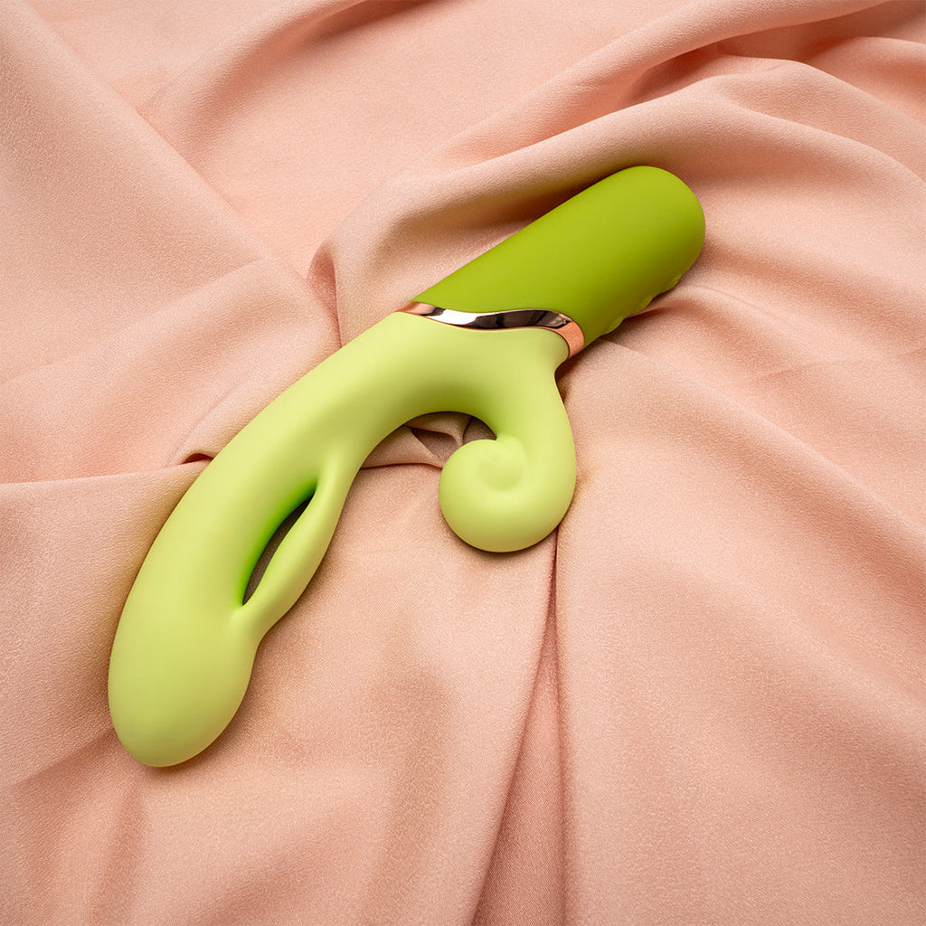 Green Forest Inflatable Rechargeable G-Spot & Clitoral Rabbit Vibrator