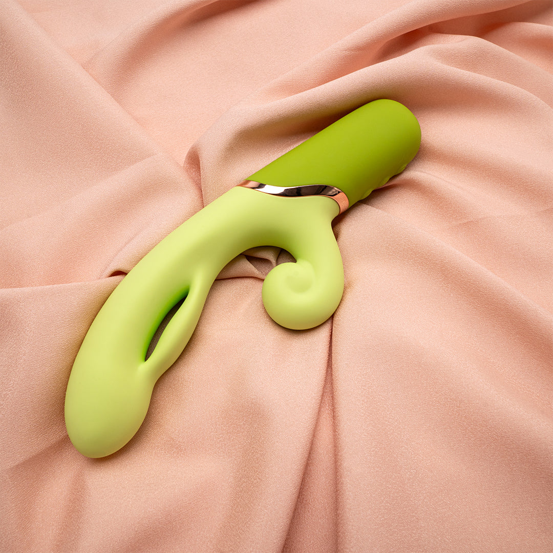 Green Forest Inflatable Rechargeable G-Spot & Clitoral Rabbit Vibrator