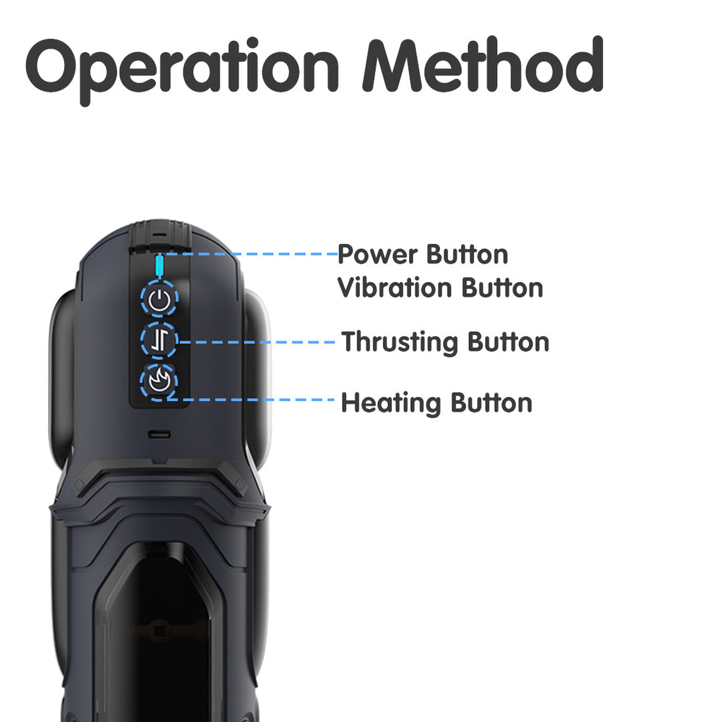 Enchantress Telescopic Vibrating Heated Male Masturbator