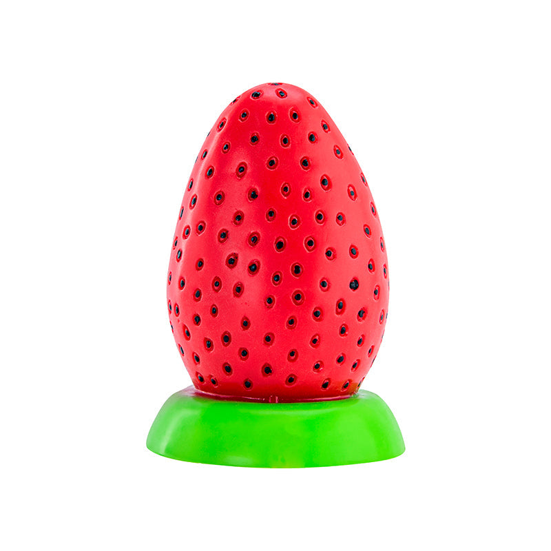 Fun Imitation Strawberry Soft Silicone Butt Plugs Dildo 4-Inch