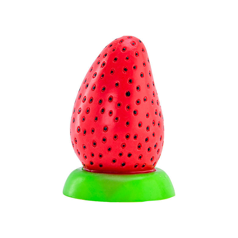 Fun Imitation Strawberry Soft Silicone Butt Plugs Dildo 4-Inch