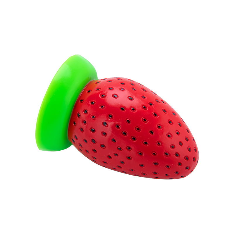 Fun Imitation Strawberry Soft Silicone Butt Plugs Dildo 4-Inch