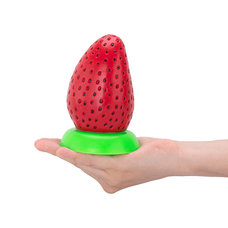 Fun Imitation Strawberry Soft Silicone Butt Plugs Dildo 4-Inch