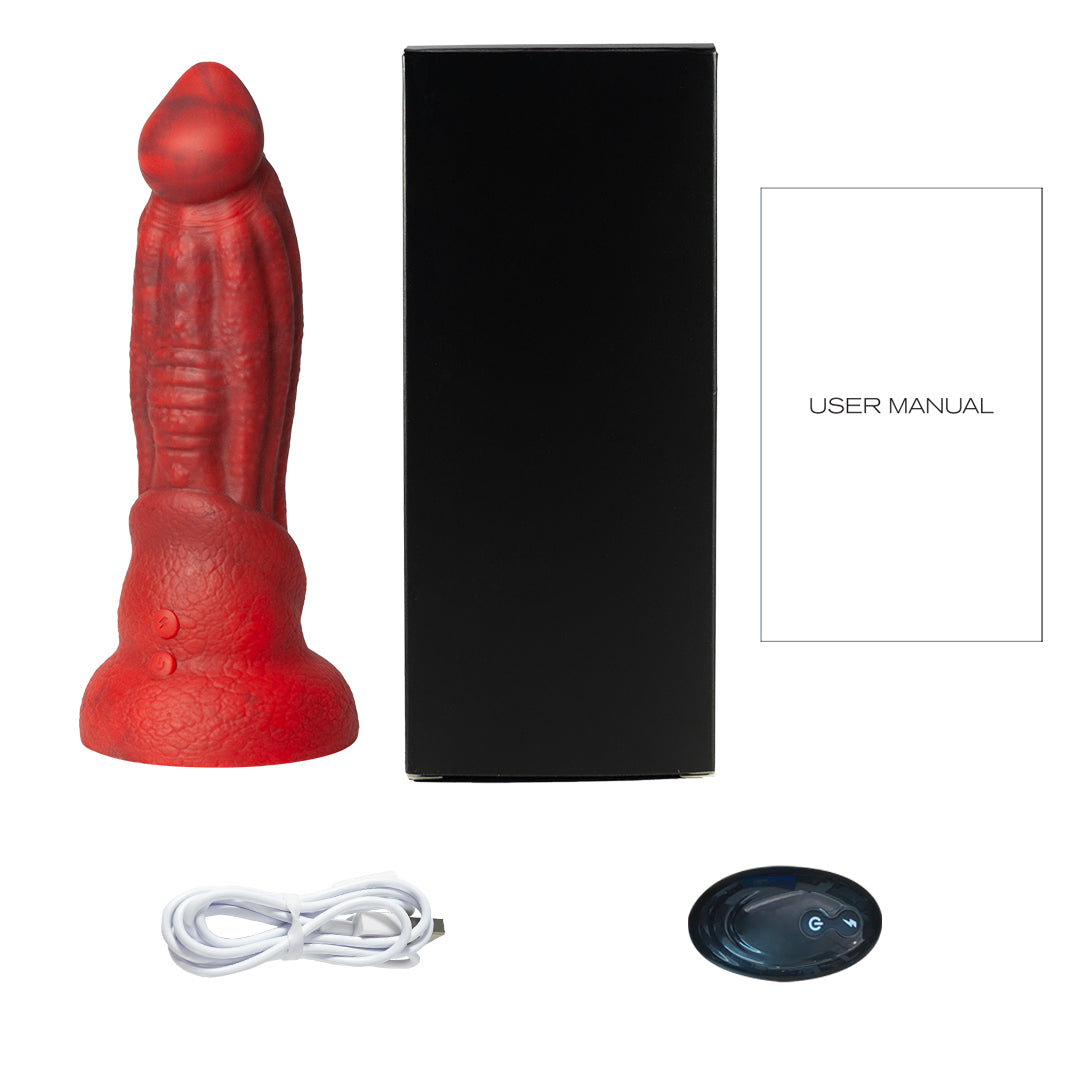 Crimson Comet Thrusting & Vibrating Dildos 8.2-Inch