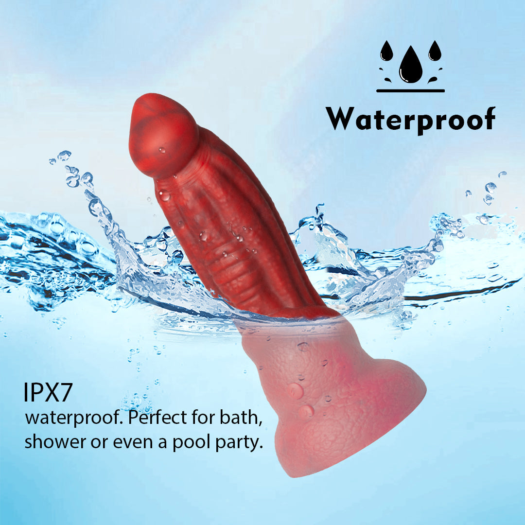 Crimson Comet Thrusting & Vibrating Dildos 8.2-Inch