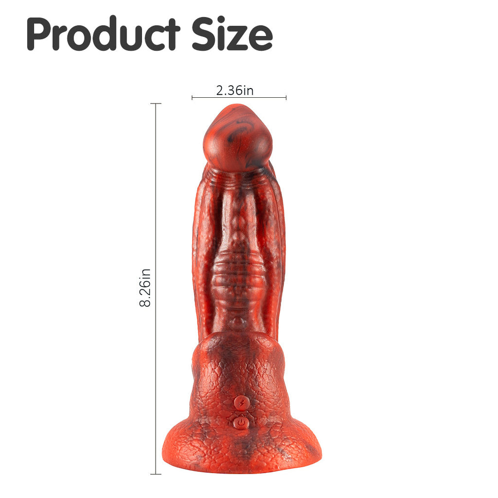 Crimson Comet Thrusting & Vibrating Dildos 8.2-Inch