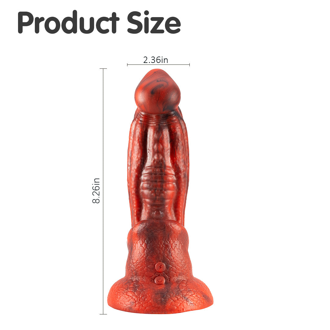 Crimson Comet Thrusting & Vibrating Dildos 8.2-Inch