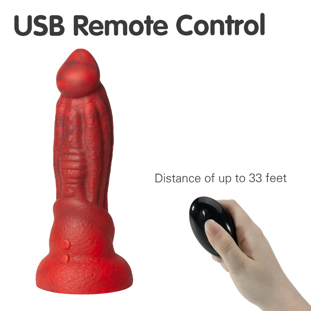 Crimson Comet Thrusting & Vibrating Dildos 8.2-Inch