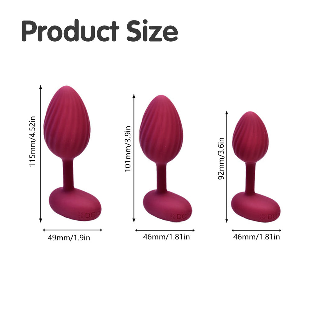 Ruby Trio Silicone Vibrating Anal Plug Kit(3 Piece)