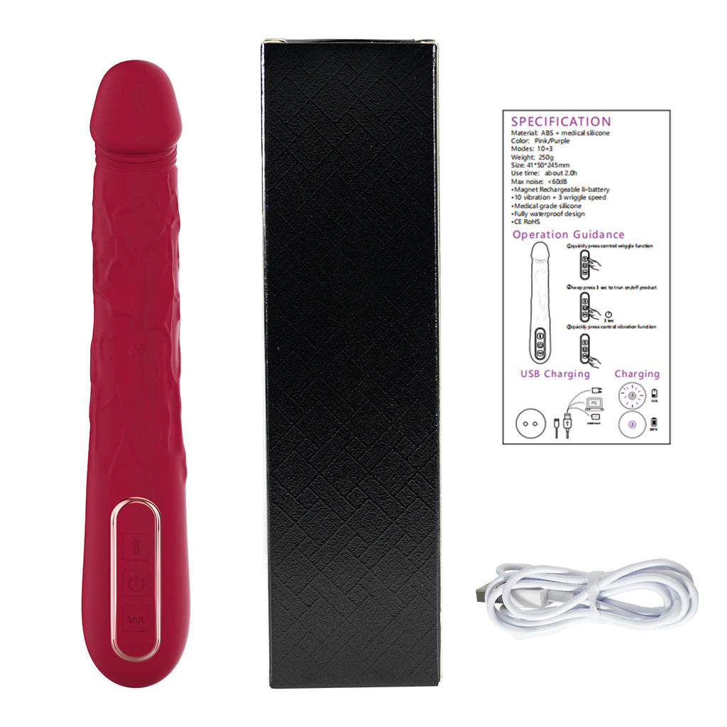 Lust Wave Wiggle G-Spot Dildo Vibrator