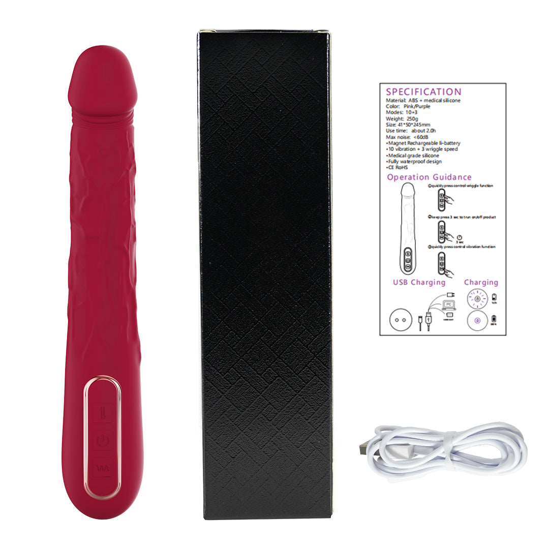 Lust Wave Wiggle G-Spot Dildo Vibrator