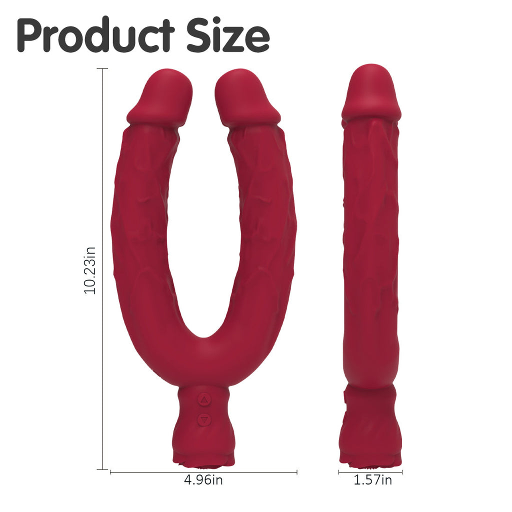 Y-Lover Double Sided Rose Bloom Dildo Vibrator