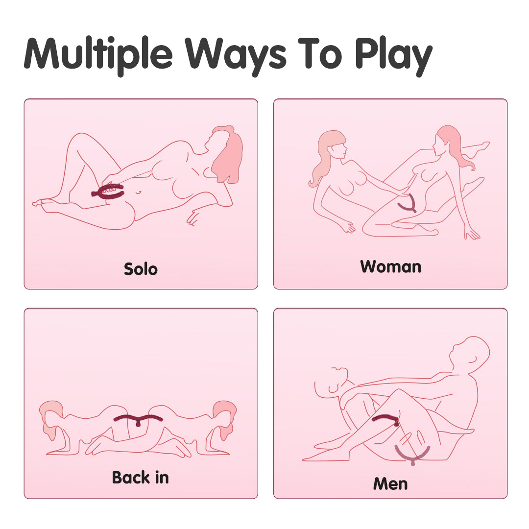 Y-Lover Double Sided Rose Bloom Dildo Vibrator