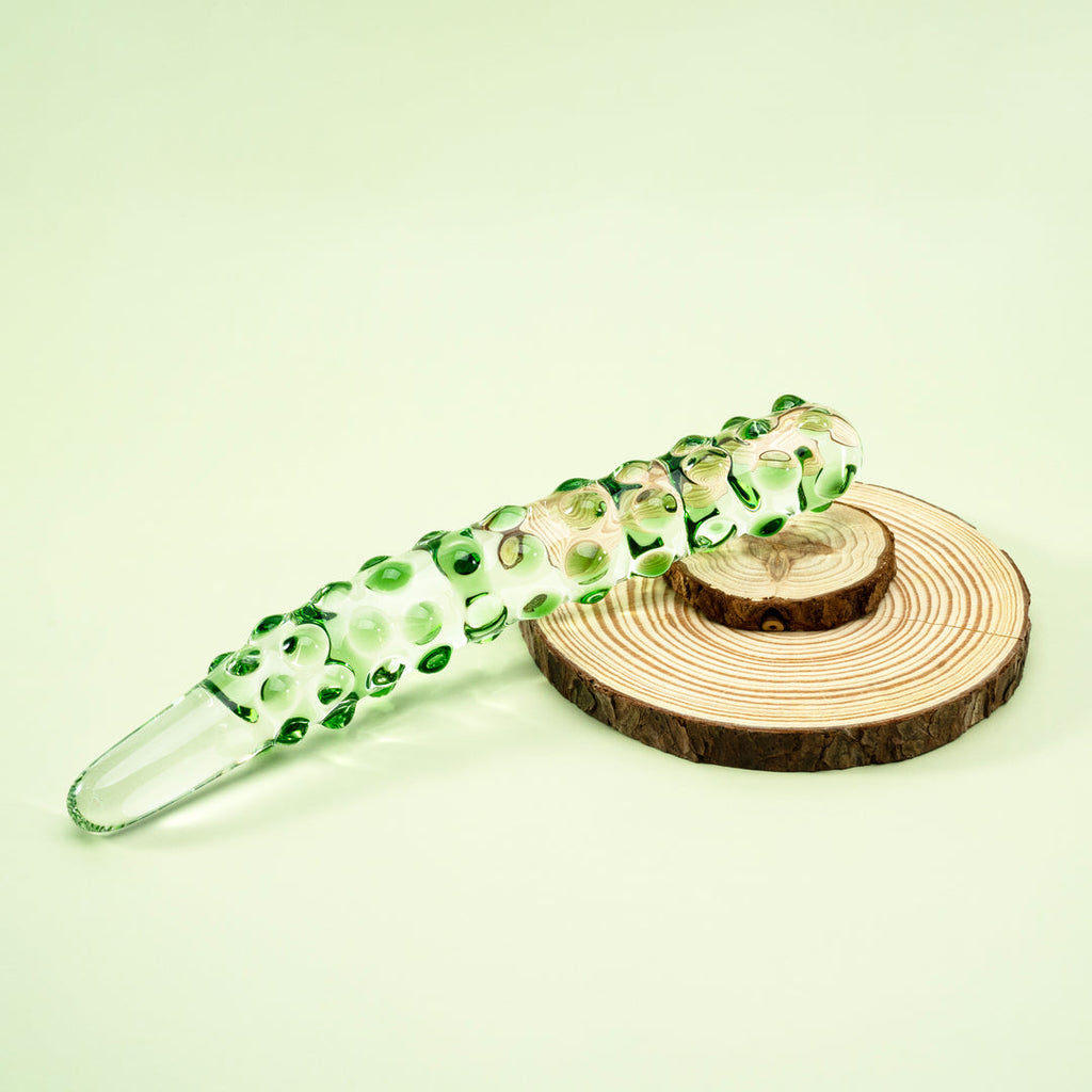 Cucumber Glass Butt Plug Dildo 8-Inch