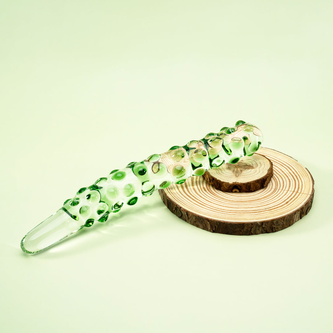 Cucumber Glass Butt Plug Dildo 8-Inch