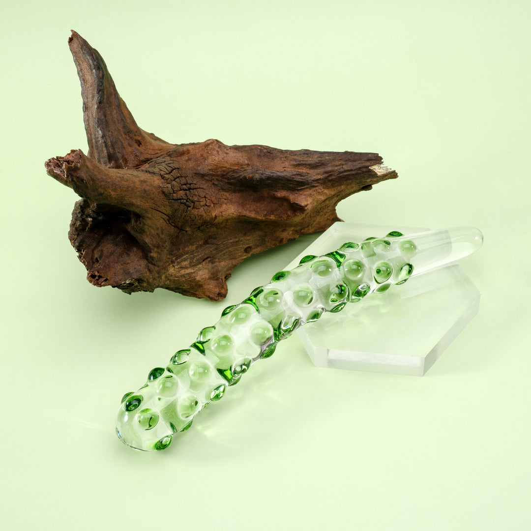 Cucumber Glass Butt Plug Dildo 8-Inch