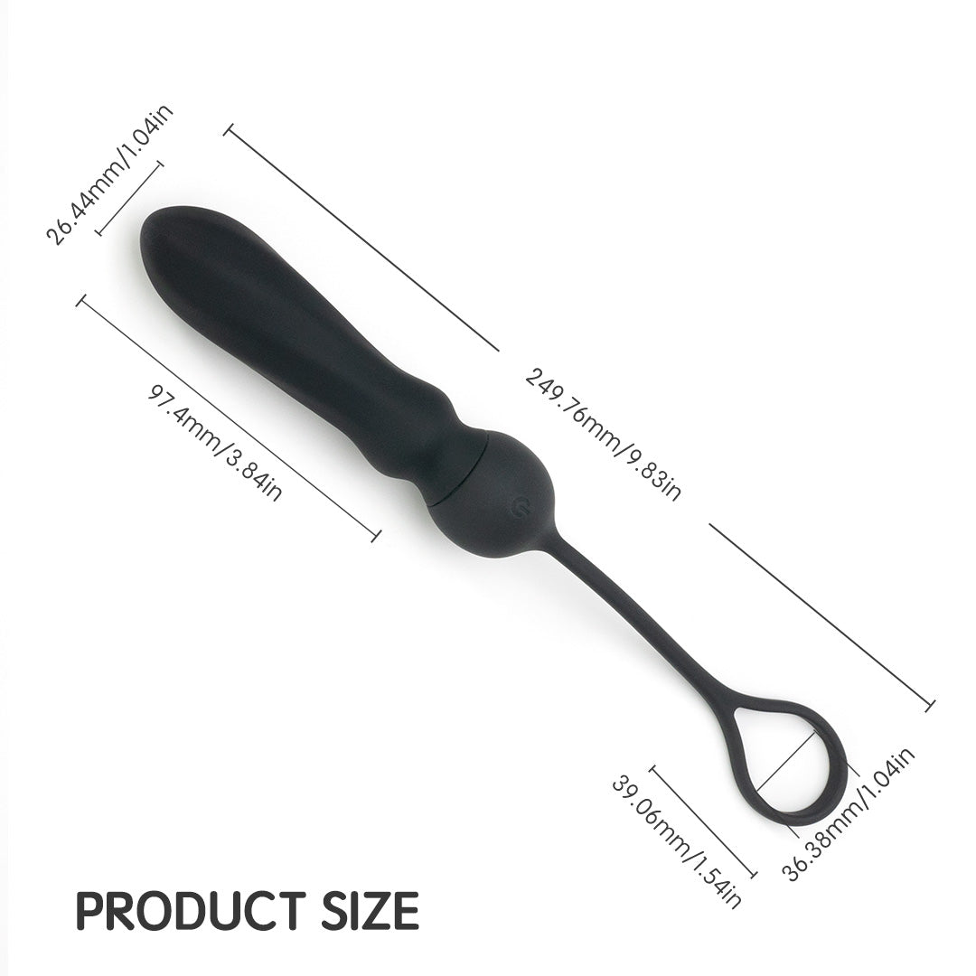 Adele Cock Ring with 9-Function Rechargeable Butt Plug
