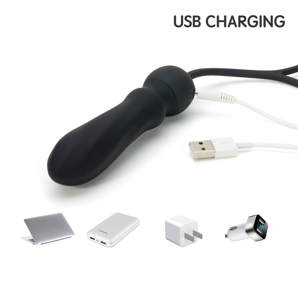 Adele Cock Ring with 9-Function Rechargeable Butt Plug