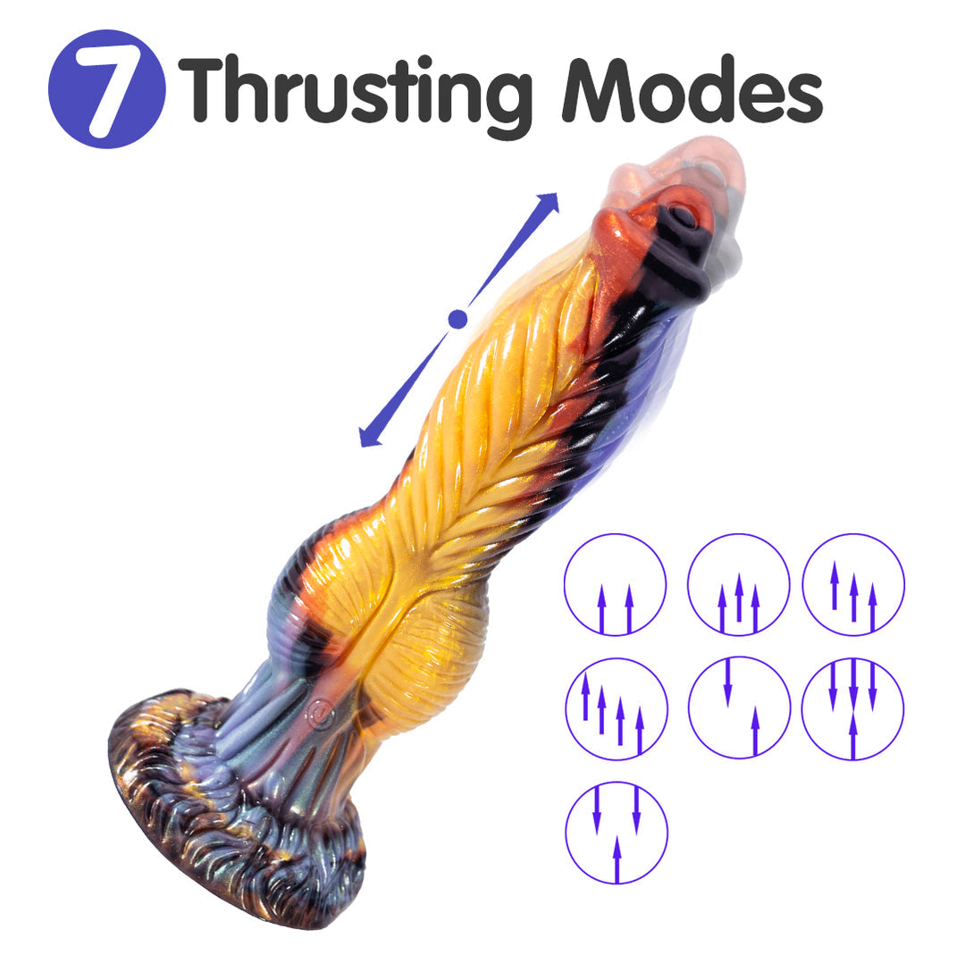 Phoenix Oculus 7 Thrusting & 7 Vibrating Dildos 10-Inch