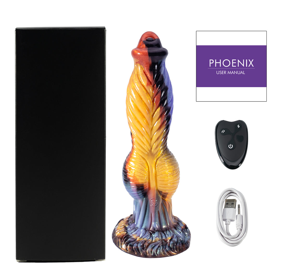 Phoenix Oculus 7 Thrusting & 7 Vibrating Dildos 10-Inch