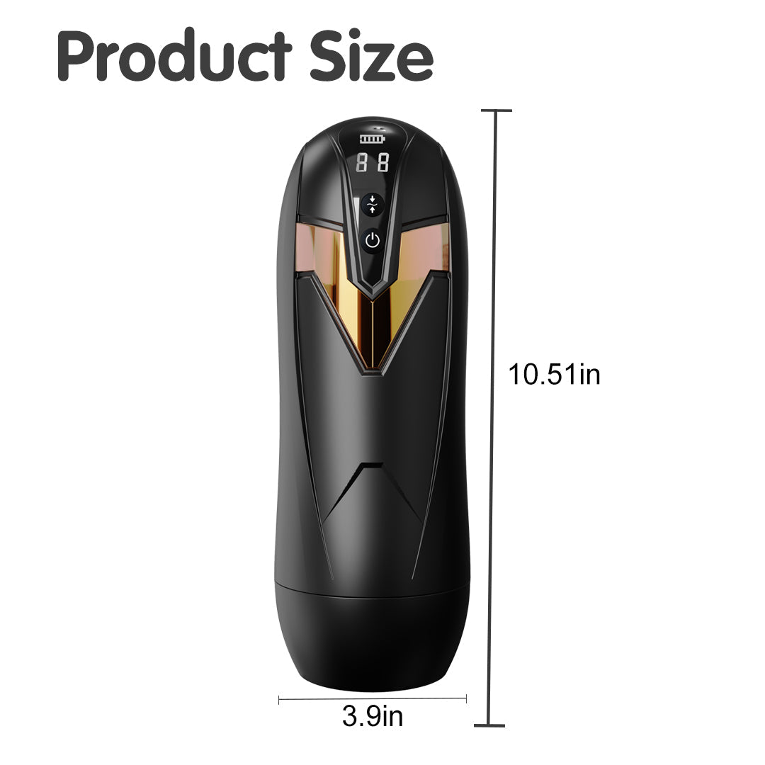 Iron Man Telescopic Vibrating Heated Sound Masturbator