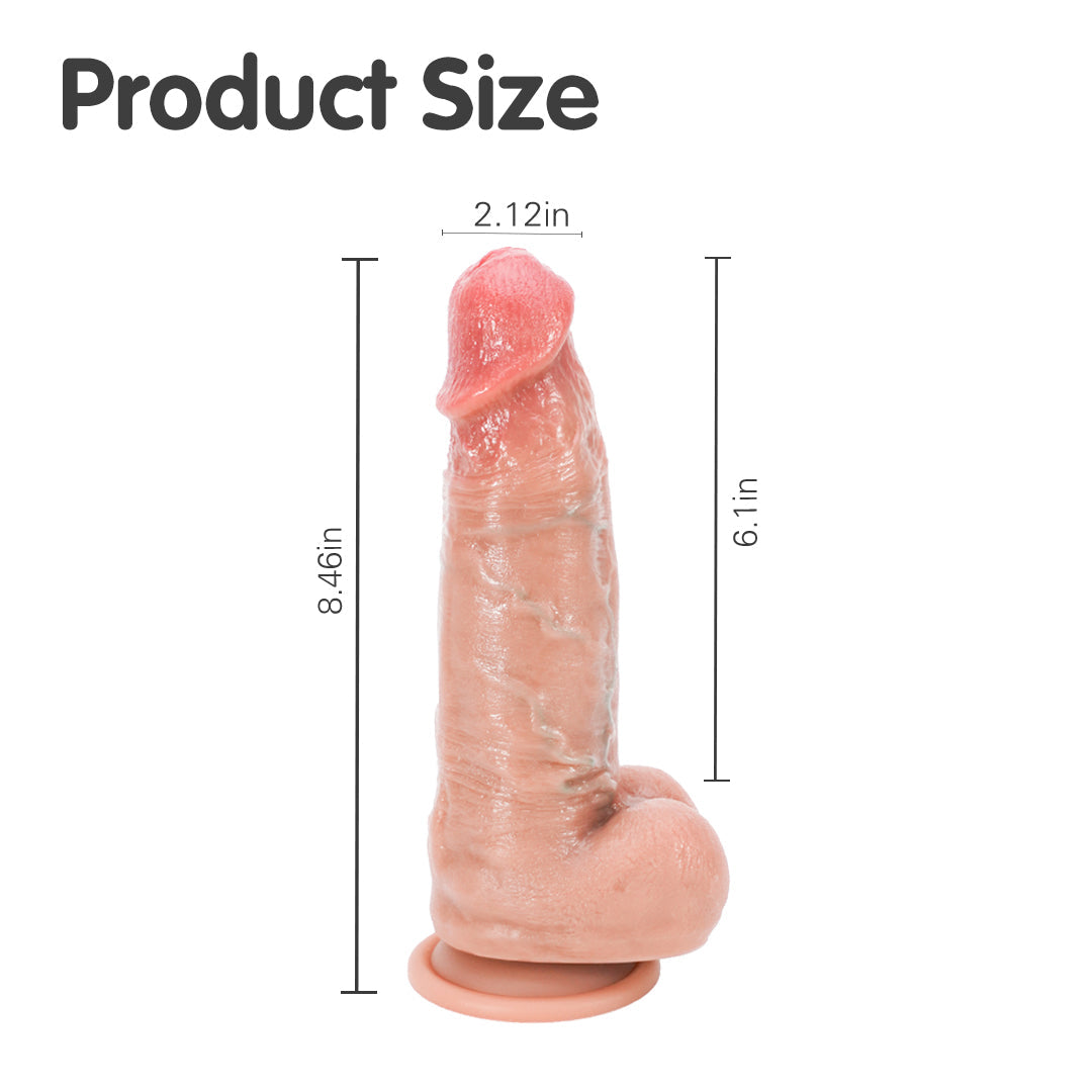 Aurora Realistic Silicone Suction Cup Dildo 8.4-Inch