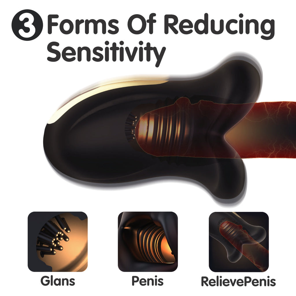 Obsidian Grip Vibrating Male Masturbator
