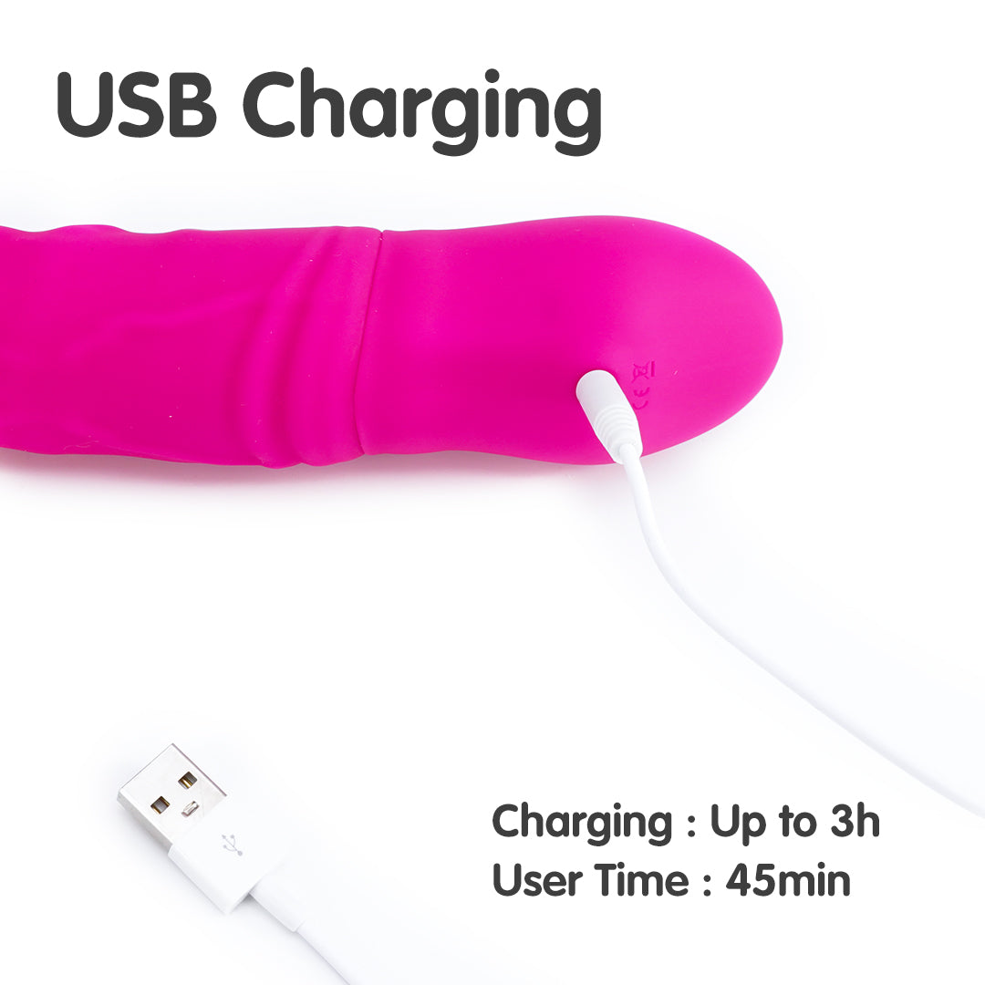 KING-2 Vibrating & Rotating Dildos 9-Inch