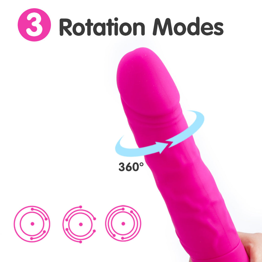 KING-2 Vibrating & Rotating Dildos 9-Inch